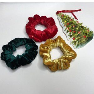 VSCO Holiday Scrunchies pack of 3 Red, Green Gold